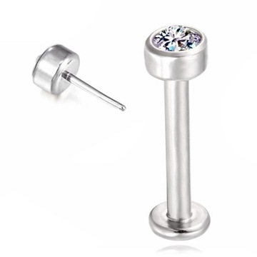 KOLCZYK LABRET AB PUSH IN BEZ GWINTU TYTAN 1,2/7/2