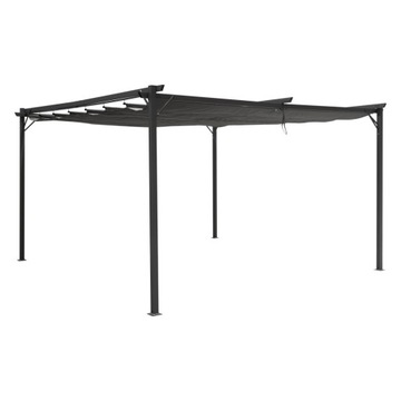 Pergola tarasowa szara z szarym poszyciem - Irda III 4x4m