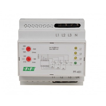 Przełącznik faz 3×230 V+N 16 A F&F PF-451