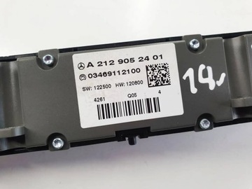 MERCEDES TŘÍDA E W212 S212 14R FACELIFT PANEL PŘEPÍNAČE SEDADLA VÝSTRÁŽNÝCH