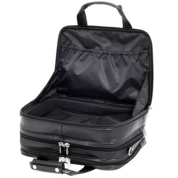 Skórzana torba podróżna na laptopa 17" z dodatkową teczką, Chicago