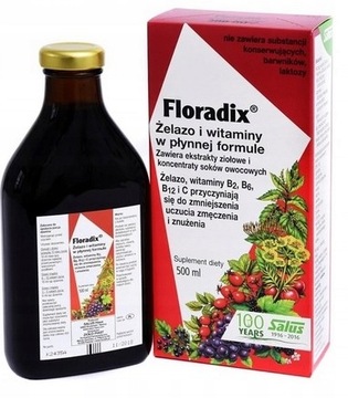 Płyn z żelazem i witaminami Salus Floradix 500ml