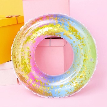 НАДУВНОЕ КОЛЕСО РАДУГА С БЛЕСКАМИ БАССЕЙН