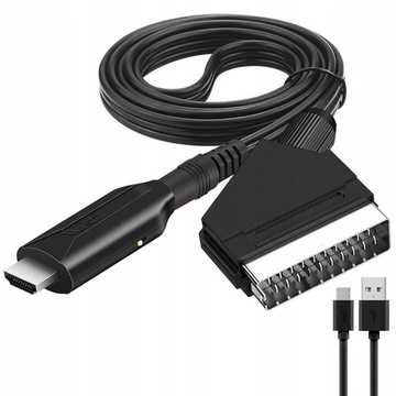 Konwerter adapter obrazu dźwięku SCART – HDMI