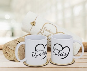 НАБОР ПОЛОТЕНЦЕВ ПОДАРОК ​​БАБУШКЕ И ДЕДУШКЕ НА ДЕНЬ ДЕДУШКИ КРУЖКИ ПОЛОТЕНЦА