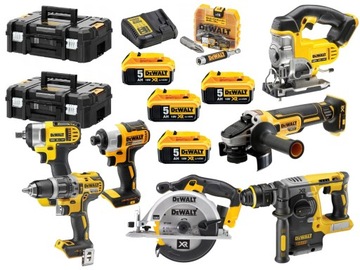 DEWALT ZESTAW COMBO 7SZT NARZĘDZI 4X5AH 18V LI-ION