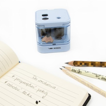 Электрическая точилка Double A синяя KIDEA