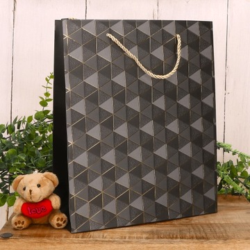 Papierowa torebka na prezent 32x26 czarna