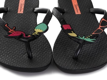 Klapki, japonki damskie Ipanema 20780 BLACK/BLACK