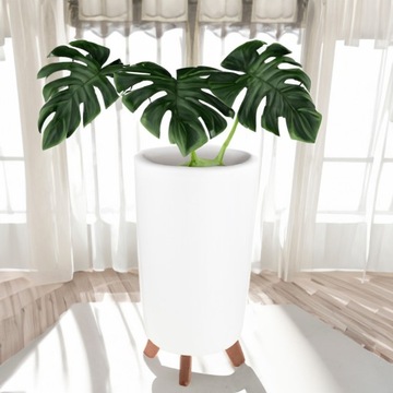 Вазон Gracia Tubus Slim на ножках, белый DGTL240-S449