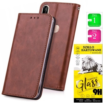 Etui Portfel CASE STOJAK MAGNES KOLORY + SZKŁO 9H do Motorola One Vision