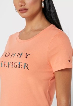 TOMMY HILFIGER Crew Neck Logo T-Shirt damski XS