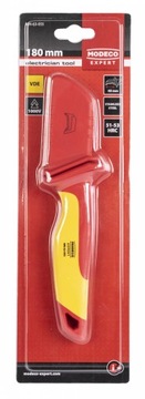 Нож-крючок изолированный для электрика, 180 мм.