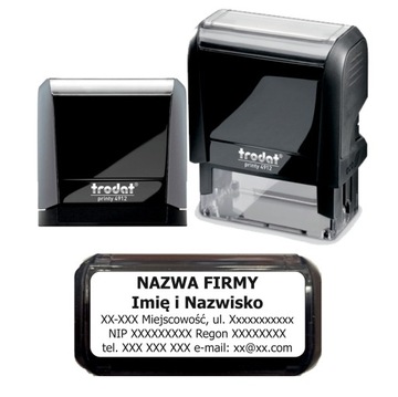 Pieczątka firmowa Trodat Printy 4912 grafitowa szara jakość premium