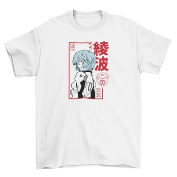 Koszulka Evangelion Anime Manga Biała 3 XL