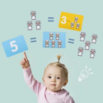 УЧИМСЯ СЧИТАТЬ СОВУ Развивающая игра Баланс Весы Сова, гири, математика