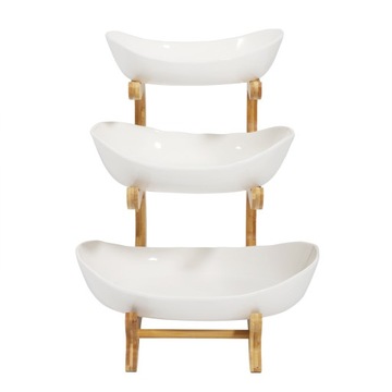 Трехслойная керамическая ваза для фруктов.