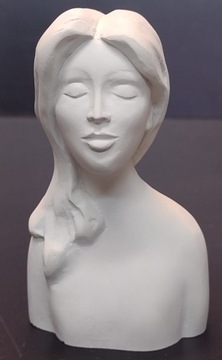 ЭЛА гипсовый бюст женской головы для закалки.