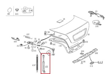 MERCEDES W220 TLUMIČ KRYT KUFRU PRAVÝ OE