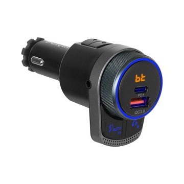 Bluetooth FM-передатчик USB-C AUX PD QC зарядное устройство