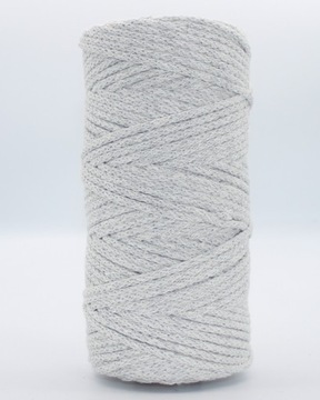 Makrama Sznurek PLECIONY 3 mm light grey 100 m