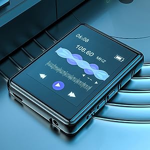 MP3-плеер Bluetooth 32 ГБ, динамик, диктофон, сенсорный экран, Hi-Fi FM-радио