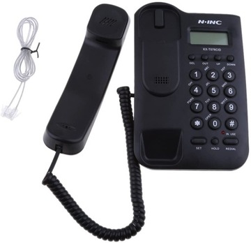 Проводной телефон N-INC KX-T076CID, черный
