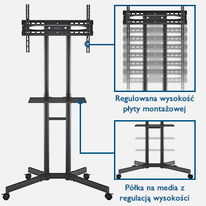 Mobilny STOJAK TV Stand do Telewizora LCD 32-85'