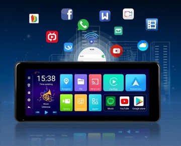 РАДИО МУЛЬТИМЕДИЙНАЯ СТАНЦИЯ МОНИТОР APPLE CARPLAY ANDROID 13 GPS WIFI 7–32 В