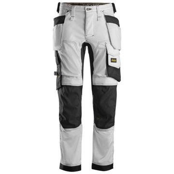 SPODNIE BHP STRETCH SNICKERS 6241 (BIAŁE 54)