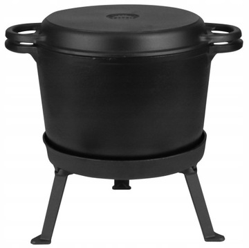 Отдельностоящий чугунный котел 3 в 1, эмалированная кастрюля, 15 литров, гриль MK606