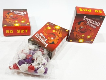 Strzelające DIABEŁKI, DUSZKI Duże,Kulki,Trzask,Huk