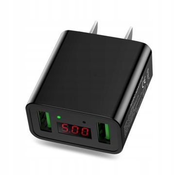 Wyświetlacz LED podwójna ładowarka USB do telefon