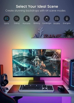 RGB СВЕТОДИОДНАЯ ЛЕНТА МУЗЫКАЛЬНЫЙ РЕЖИМ 2M УПРАВЛЕНИЕ ПРИЛОЖЕНИЯМИ