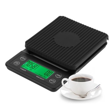 ЦИФРОВЫЕ КУХОННЫЕ ВЕСЫ / КОФЕЙНЫЕ ВЕСЫ - ЧЕРНЫЕ