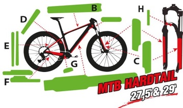 Защитная пленка, матовая, для хардтейловых велосипедов MTB.
