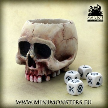 Kubek na kostki - Dice Cup SHaker - Czaszka