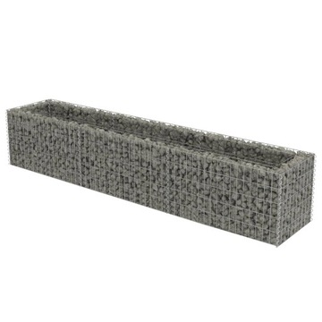 Габион приподнятый, оцинкованная сталь, 270x50x50 см.