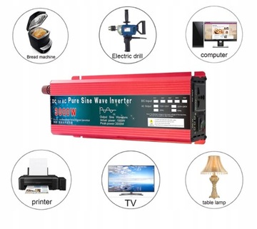 Автомобильный преобразователь 12 В 230 В 2200 Вт СИНУСНЫЙ ТОК