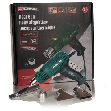 Opalarka PARKSIDE PHLG 2000 F5, 2000W + 4 Dysze