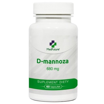 Czysta D-mannoza 680 mg Układ moczowy, zna zapalenie pęcherza - 60 kapsułek