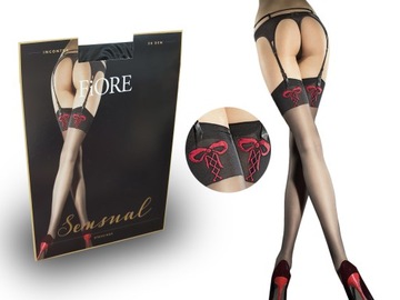 Fiore pończochy do paska Incontra 20den czarne 3-M