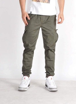 Spodnie XL Bossline Cargo Joggery Olive bojówki