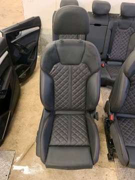 КОМПЛЕКТ СИДЕНИЙ AUDI Q5 80A S-LINE КРАСНАЯ РЕЗЬБА БОКОВАЯ ЧЕЛКА OLUFSEN КОЖА EU