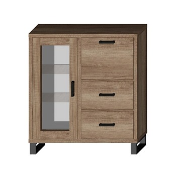 Komoda barek witryna SARA LOFT 110 metal - canyon