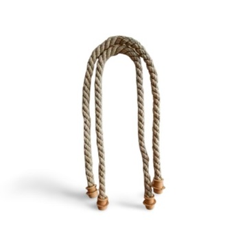Liny handmade twist 76cm beż piasek plecione do obag bagobag