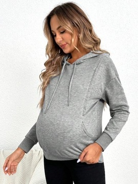 SHEIN СВИТШОТ С КАПЮШОНОМ ДЛЯ МАТЕРИАЛОВ СЕРЫЙ M 529