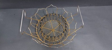 Stary metalowy koszyk lata 50 te design