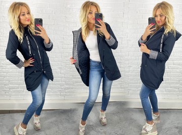 NEW YORK PRZEJŚCIOWA DAMSKA KURTKA Z KAPTUREM 3XL