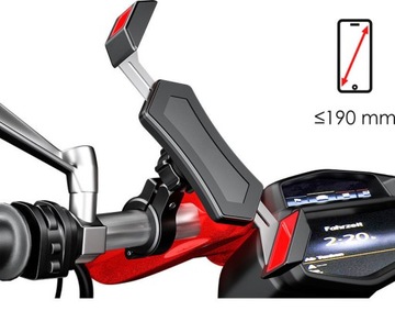 UCHWYT MOTOCYKLOWY NA TELEFON EXTREMESTYLE R16 - METALOWY MOCNY UNIWERSALNY